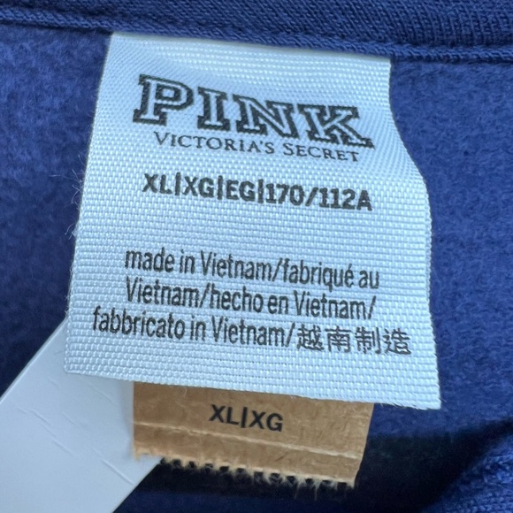 NWT PINK Everyday Fleece Crop Hoodie Sweatshirt size XL - Picture 6 of 12